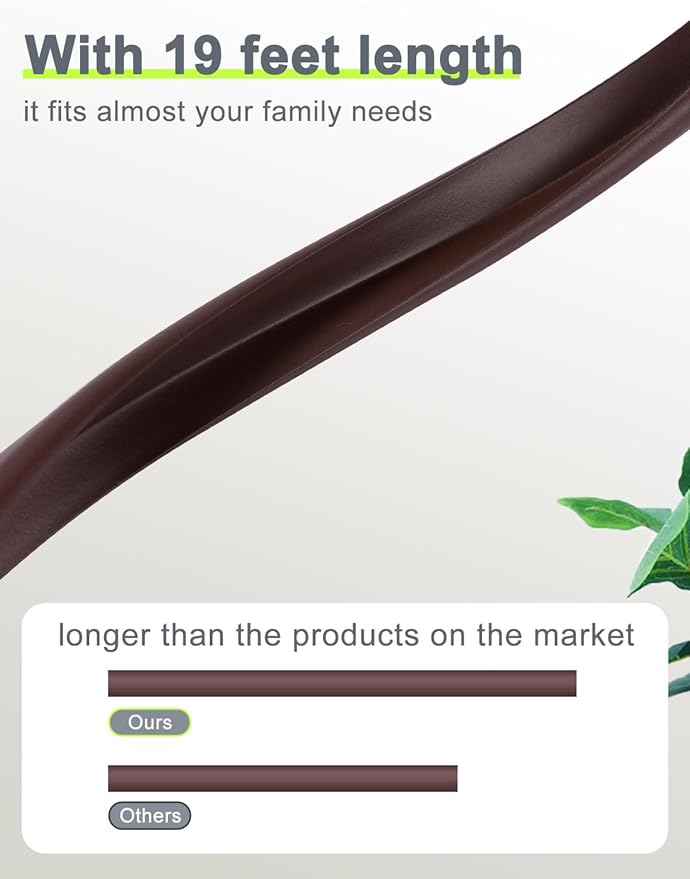 Foam Corner Protector Edge and Corner Guard, with 19 feet Length Foam Safety Bumpers, Baby Proofing Safety Table Corner Protectors (Coffee)