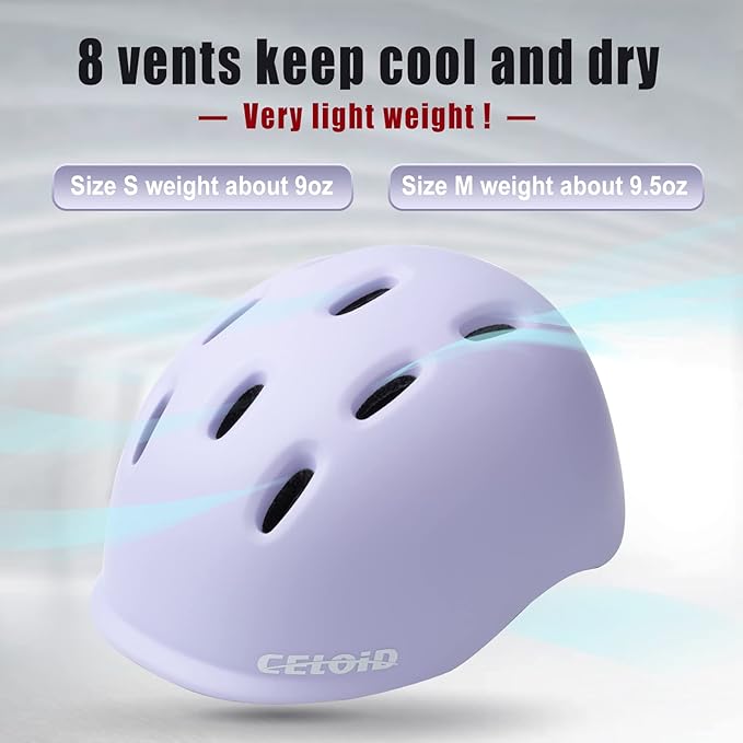 Kids Bike Helmet,Toddler Cyling Helmets for Ages 5-8-9-10-12-14-16Years Youth Boys & Girls,Child Adjustable Multi-Sport Bicycle Skateboard Roller Skate Scooter Balance Skateboarding Helmet