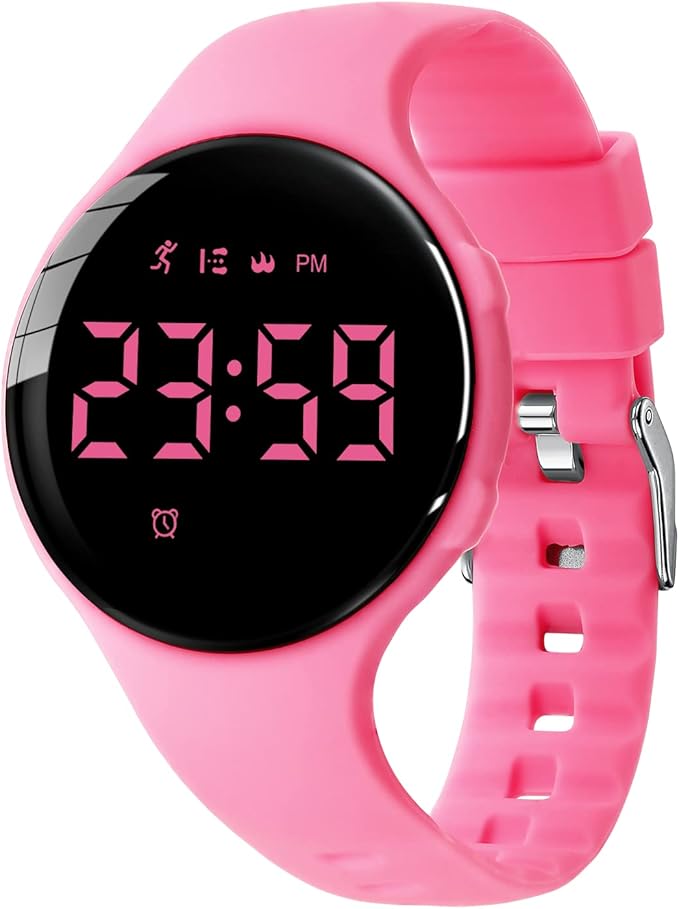 Kids Watches for Girls Boys Digital Sport Watch with Step Counter Pedometer Vibration Alarm Clock, No App Waterproof Fitness Tracker Kids Watch Boys Girls Teens Students Ages 5-16