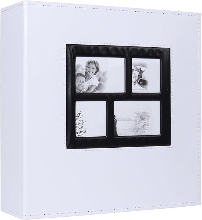 RECUTMS Photo Album 4x6 1000 Pockets Photos, Extra Large Capacity Family Wedding Picture Albums Holds 1000 Horizontal and Vertical Photos (White)