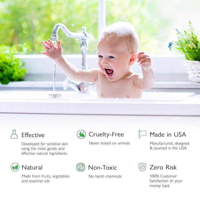 SoCal Suds & Company 2oz Organic Foaming Baby Wash & Shampoo - Fragrance Free- 2 Pack