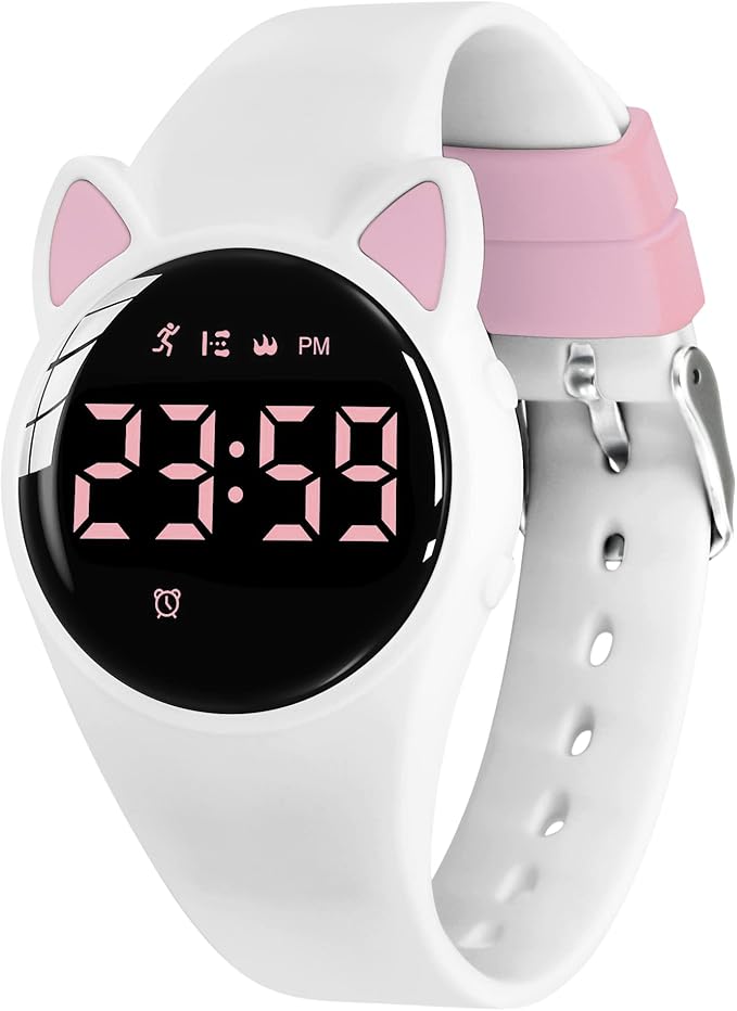 Kids Watches for Girls Boys Digital Sport Watch with Step Counter Pedometer Vibration Alarm Clock, No App Waterproof Fitness Tracker Kids Watch Boys Girls Teens Students Ages 5-16