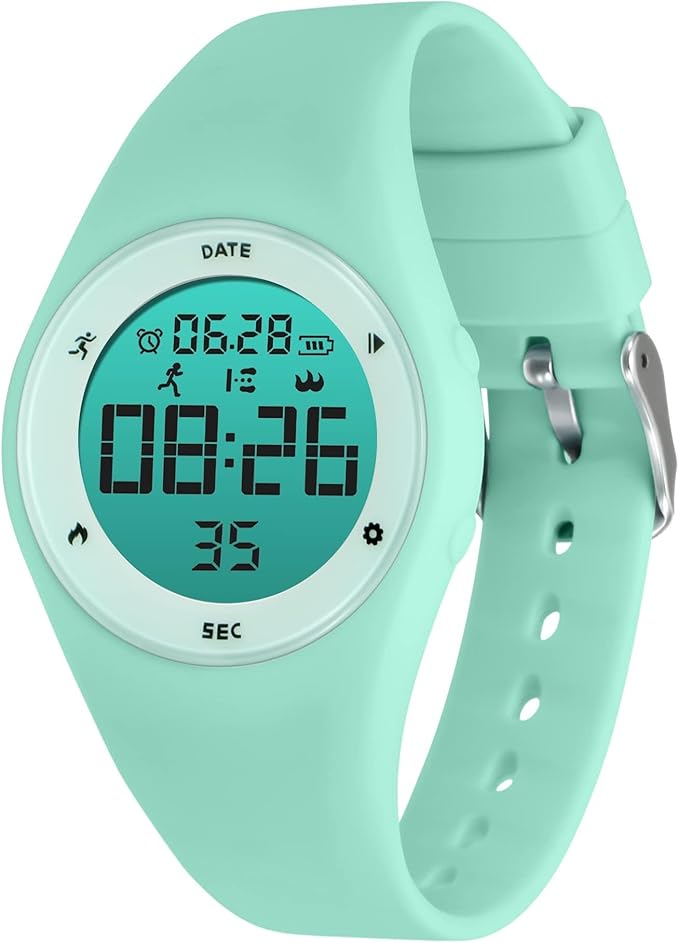 Kids Watches for Girls Boys Digital Sport Watch with Step Counter Pedometer Vibration Alarm Clock, No App Waterproof Fitness Tracker Kids Watch Boys Girls Teens Students Ages 5-16