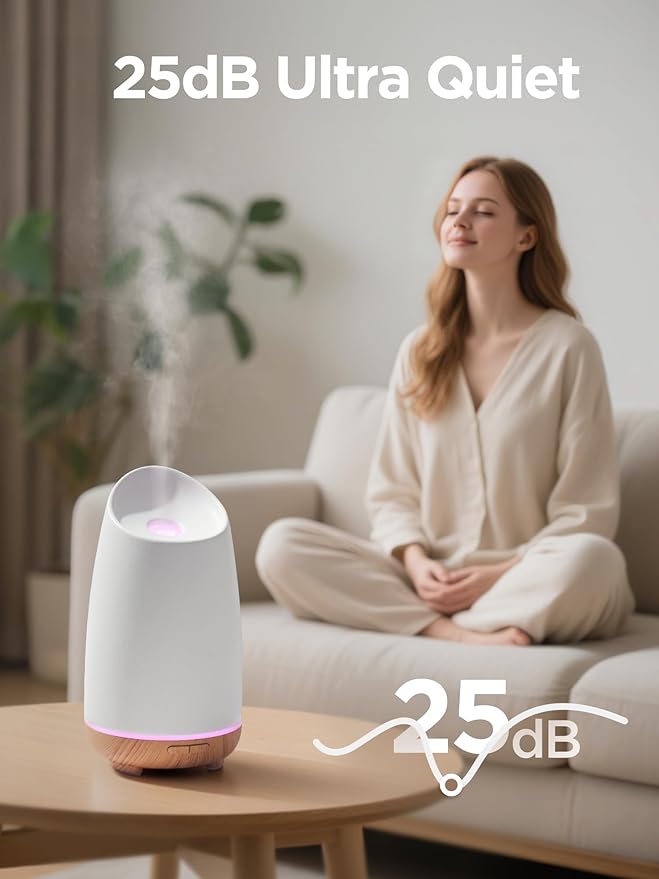 InnoGear Oil Diffuser, 150ml Ceramic Stone Diffuser for Essential Oils Handcrafted Aromatherapy Diffuser Ultrasonic Cool Mist Humidifier with 2 Mist Modes Waterless Auto Off for Home Room Office