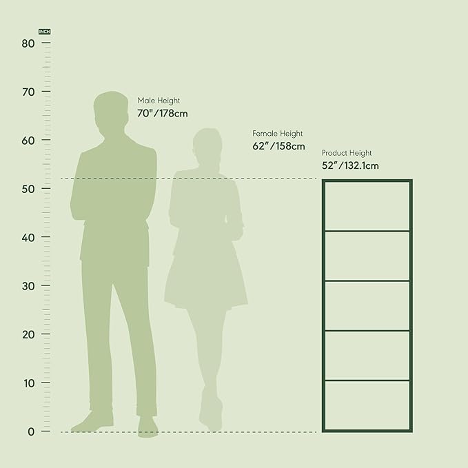 Furinno Luder Bookcase / Book / Storage , 5-Tier, White / Light Blue