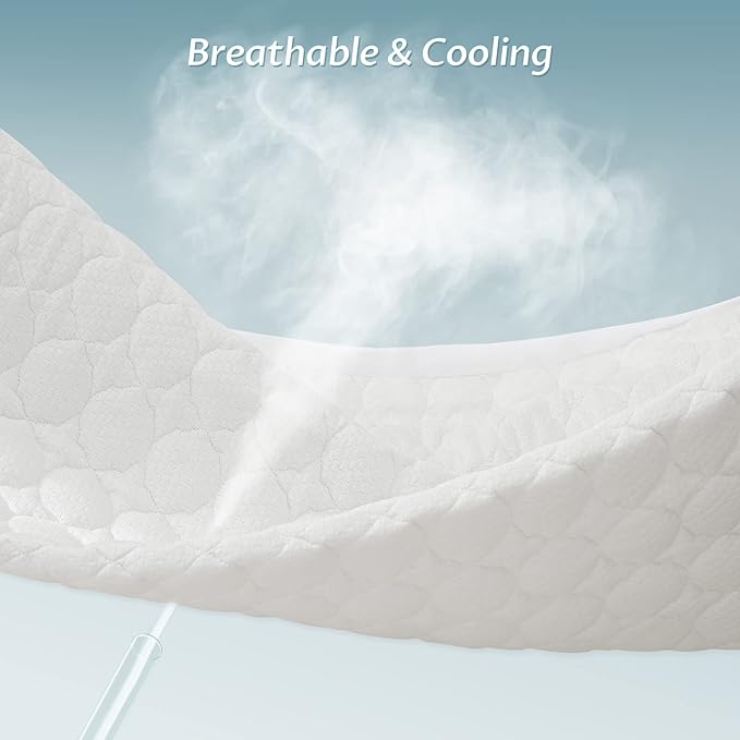California King Size Waterproof Mattress Protector Fitted Quilted Mattress Pad Cover with Deep Pocket Up to 18''