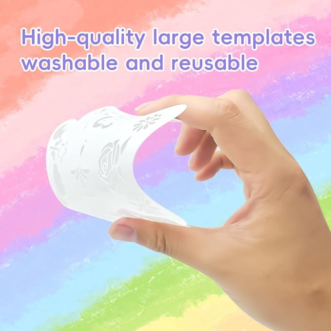 Face Body Paint Kit for Kids & Adults - 36 Vibrant Rainbow Colors,6 Glitter Gels,with Stencils,Brushes,Tattoos.Ideal for Halloween,Christmas, Birthday Parties,Cosplay (Rainbow Sparkle Set)