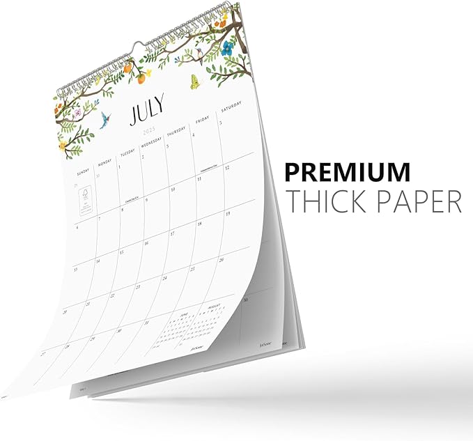Jotsome Wall Calendar 2025-2026, Academic Monthly Wall Calendar From July 2025 to December 2026 11.2x14.2 inch Wall Decoration for Home and Office, Easy Planning (Florals, 11.2" x 14.2")