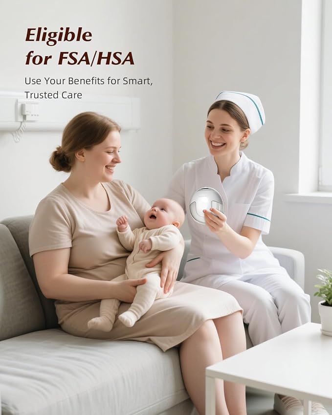 Hands Free Breast Pump, Wearable Breastfeeding Pump with 320mmHg Strong Suction, 19 Adjustable Levels & 4 Modes, Ultra-Quiet, Leak-Proof Design Portable Breast Pumps Electric (White, 2 Pack)