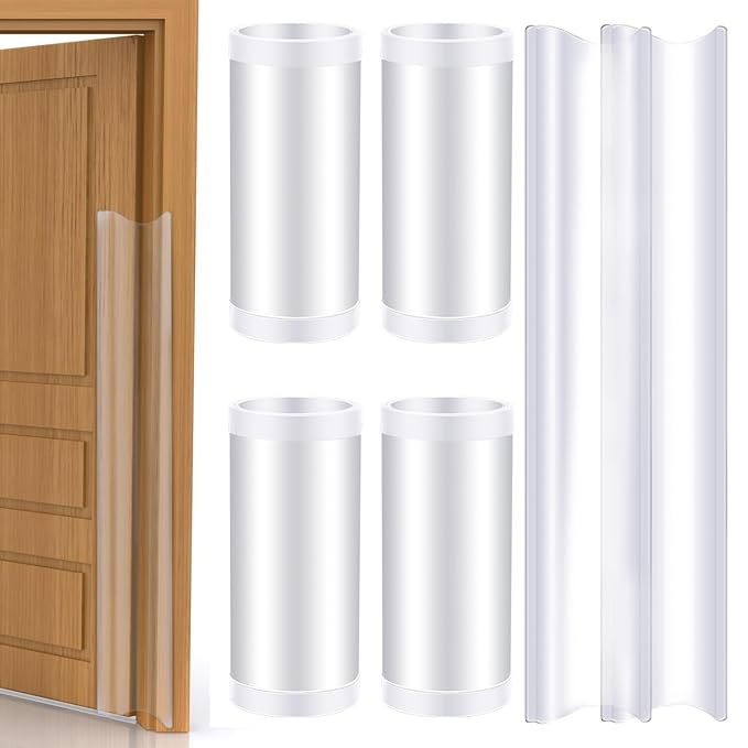 6 Pcs Door Pinch Guard Baby Proofing Jam Shield Door Finger Pinch Guard 47.2 x 7 Inch Hinge Cover Protectors for 90 and 180 Degree Gates Kids Pets Safety