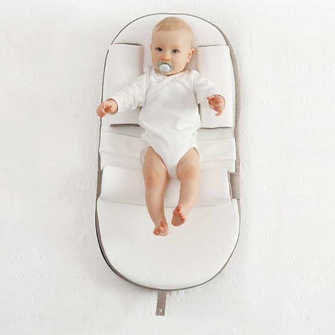 SISTINE Infants Feeding Pillow, Anti Overflow Feeding Pillow, Infants Multifunctional Feeding Support Pillow, Travel Portable, Cocoa Brown