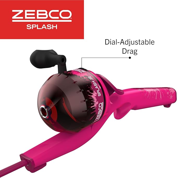 Zebco Youth 29-Inch Floating Spincast Reel and Fishing Rod Combo, Size 20 Reel, Pre-Spooled with 6-Pound Cajun Line