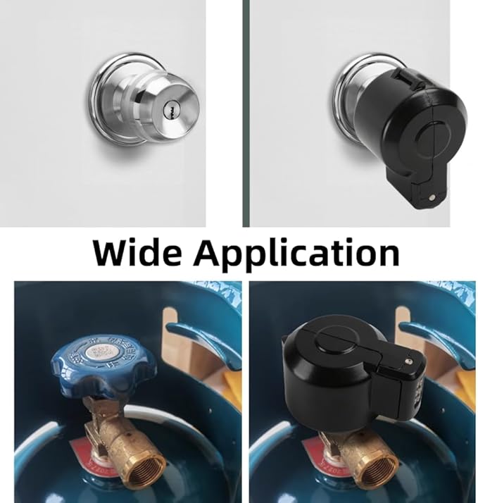Door Knob Lockout Device Cover to Disable Doorknob/Faucet/Water Valve Hose Lock Door Handle Temporary Lock for Bedroom Door from Outside