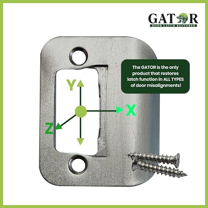 Gator Door Latch Restorer - Strike Plate 1-Pack (Satin Nickel)