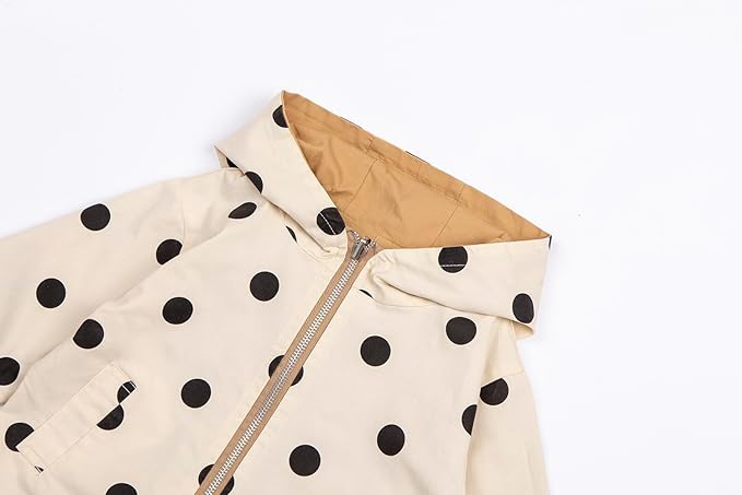 Mud Kingdom Cute Girls Hooded Jacket Reversible Full Zipper Outerwear