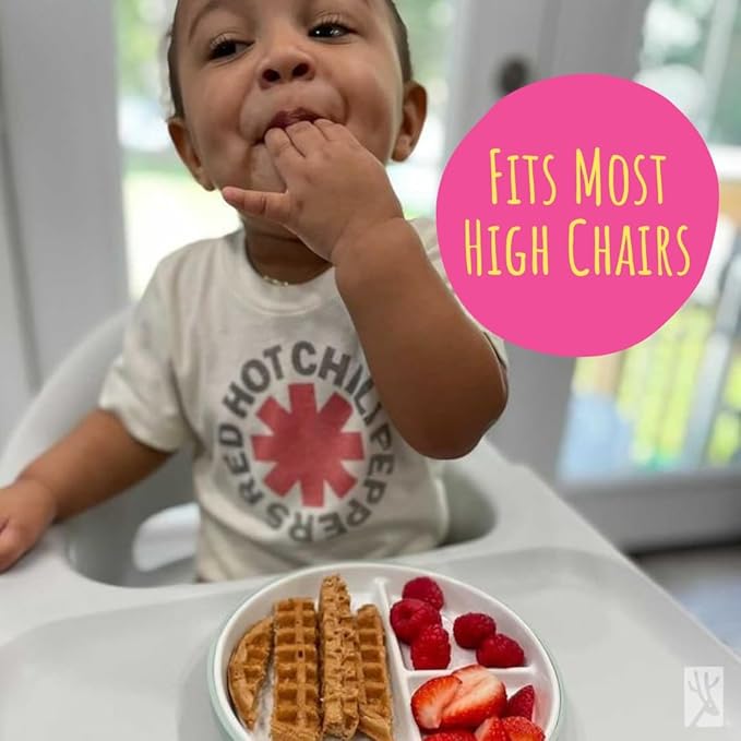 Elk and Friends Kids 7.8” Porcelain White Plates with Silicone Sleeves | Divided Plates | Suitable for Kids/Toddlers | Microwave & Dishwasher Safe | Non Slip | Snack Dishes