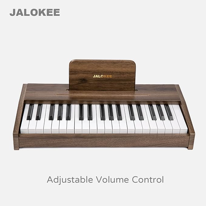 Kids Piano Keyboard, Digital Piano for Kids, Music Educational Instrument Toy, Wood Toy for 3+ Girls and Boys (Walnut, 37 Keys)