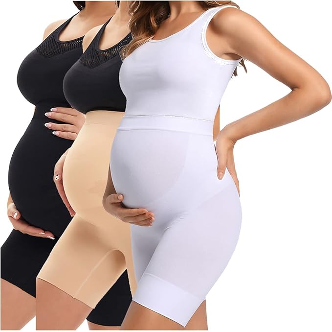 Seamless Maternity Shapewear, Prevent Thigh Chaffing, Pregnancy Belly Support, S-5XL