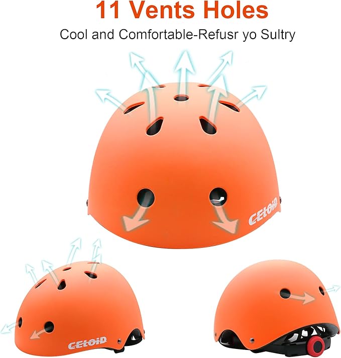 Kids Bike Skateboard Helmet Pad Set,Toddler Cyling Protective Gear Knee & Elbow Pads Wrist Guards for 5-8-10-12-14-16 Years Girls Boys Bicycle Scooter Roller Skate Inline Skating Rollerblading