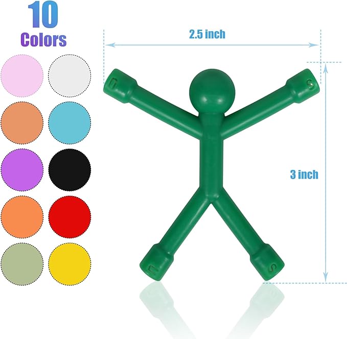 10 Pcs Colorful Magnetic Toys-Men, Kids Travel Toys, Office, Whiteboard Decoration