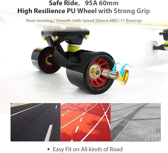 Easy_Way Complete Skateboards- Standard Skateboards for Beginners Kids Boys Girls Teenager- 31''x 8''Canadian Maple Cruiser Pro Skate Board, Skateboards
