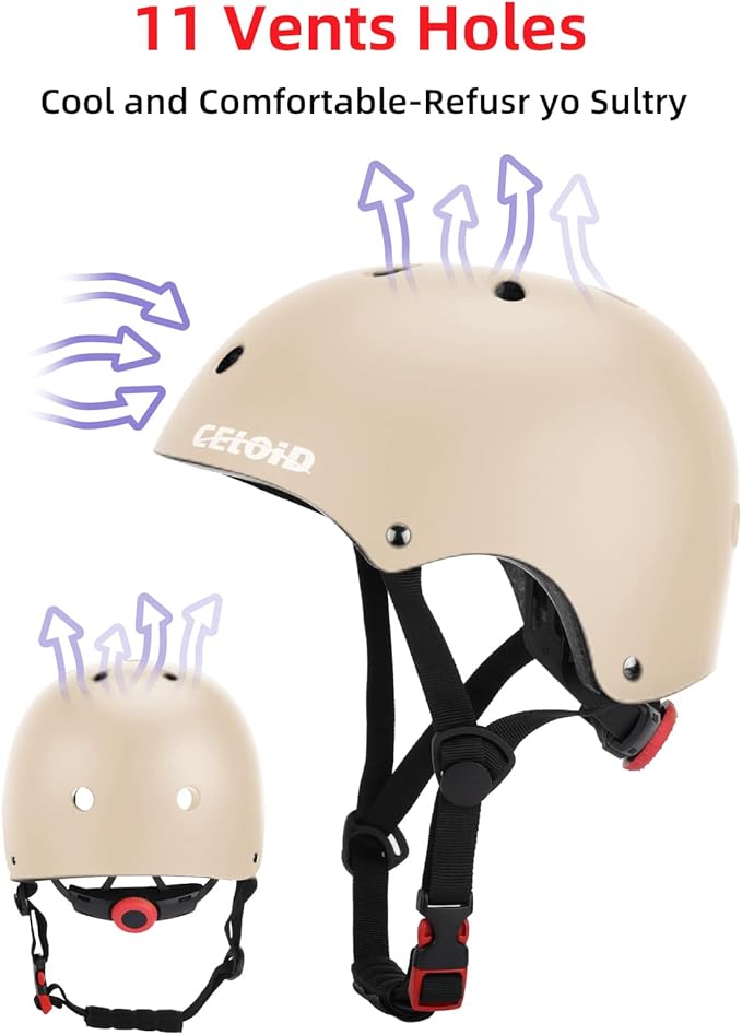 Kids Bike Helmet,Toddler Skateboard Helmets for Ages 2-3-5-8-14 Years Boys Girls，Adjustable Multi-Sport Bicycle Skateboarding Football Roller Skating Scooter Rollerblade Balance Bike Helmet
