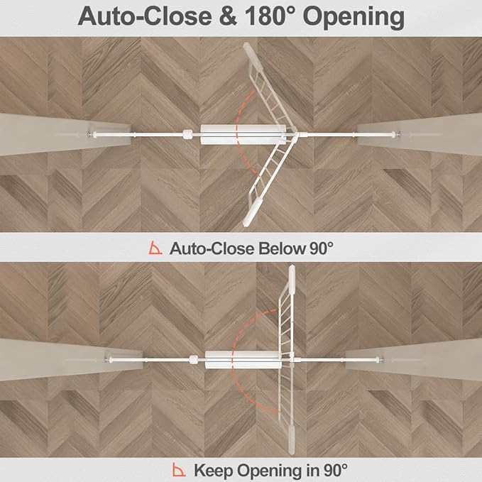 Fairy Baby Narrow Baby Gate 27 Inch to 29 Inch Wide, Small Auto Close Walk Through Safety Gates Pressure Mounted for Stairs Doorways Kids or Pets,White