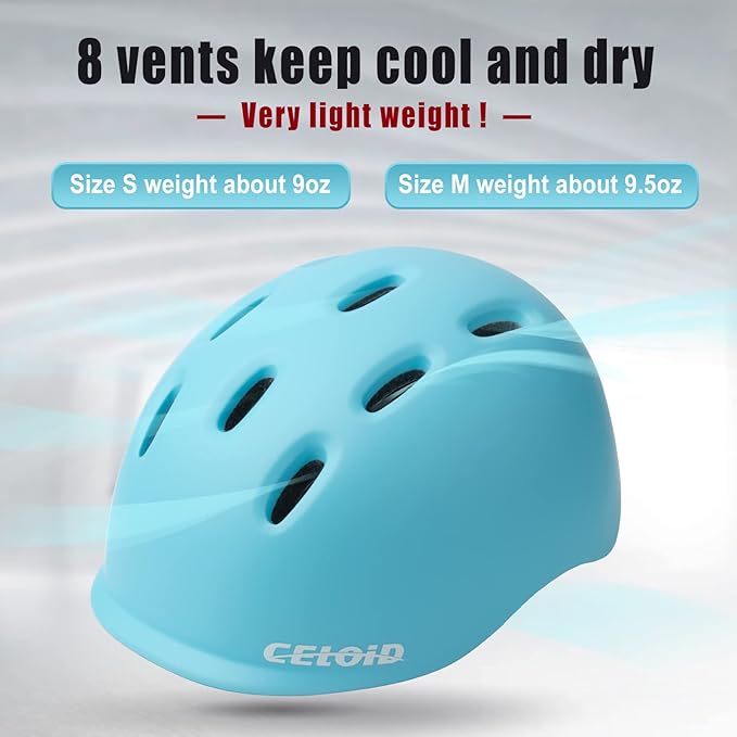 Kids Bike Helmet,Toddler Cyling Helmets for Ages 5-8-9-10-12-14-16Years Youth Boys & Girls,Child Adjustable Multi-Sport Bicycle Skateboard Roller Skate Scooter Balance Skateboarding Helmet