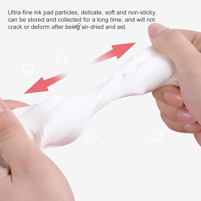 Footprint Kit – Baby Handprint & Dog Paw Print Mold Kit with Food Grade Clay, Safe and Easy Memory Keepsake for Kids and Pets, Food Grade Clay for Baby Footprint,