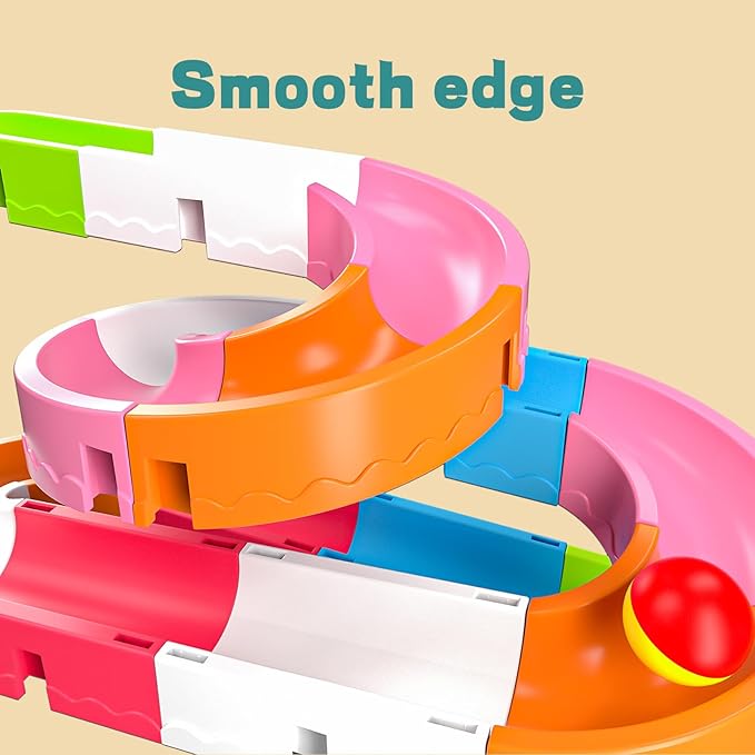 Baby Bath Toys for Toddler 1-3 3-5, Bathtub Shower Building Duck Slide Blocks Toy Marble Run Toys for Kids 1 2 3 4 5 Years Old Toddler Boys and Girls