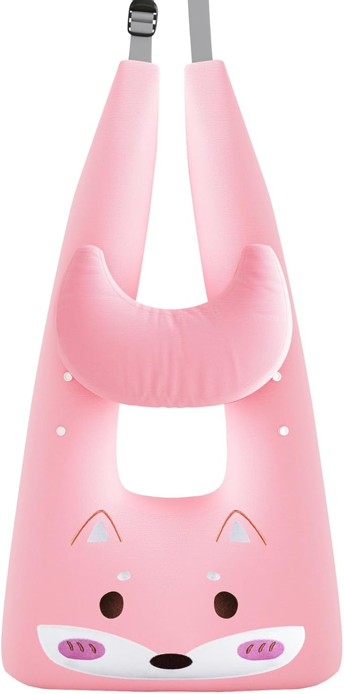 Travel Pillow,Car Pillow Kids Car Seat Pillow U Shaped Pillow for Travel Skin-Friendly Material The Sleeping Aid for Adults and Kids on Road Trips (Pink)