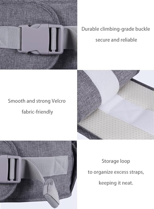 Baby Hip Seat Carrier Baby Waist Stool for Child Infant Toddler with Adjustable Strap Buckle Pocket Soft Inner Huge Storage (Navy Blue)
