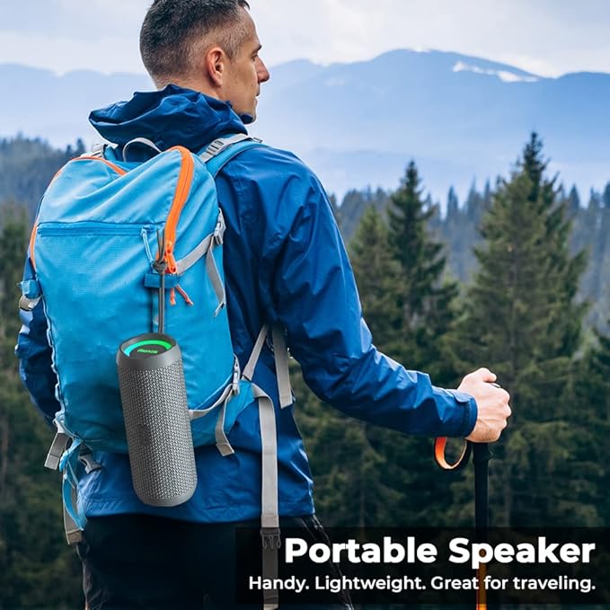 RIENOK Portable Bluetooth Speaker 30W Dual Pairing True Wireless Stereo HD Sound IPX7 Waterproof Outdoor Sport Shower Wireless Speaker Bluetooth 5.3 for Home Party