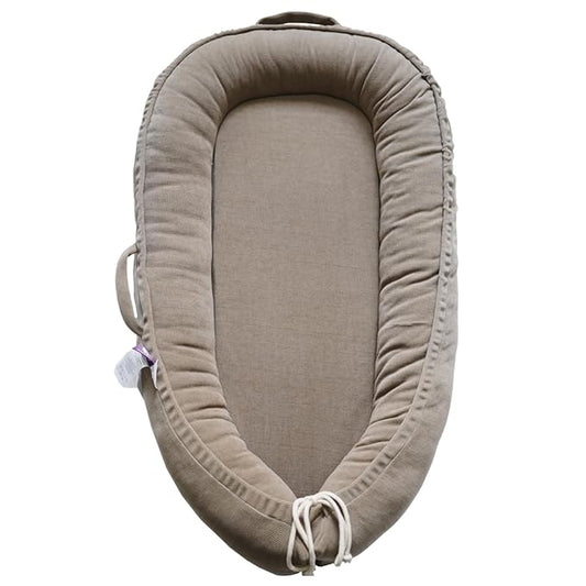 Infant Lounger, Baby Nest Cover for Baby Girls & Boys, Newborn Essentials for Baby 0-12 Months, 100% Cotton Breathable (Fields of Rye, Corduroy)