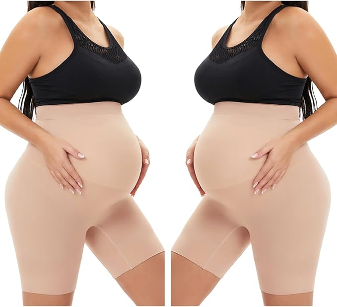 Seamless Maternity Shapewear, Prevent Thigh Chaffing, Pregnancy Belly Support, S-5XL