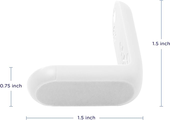 Ubbi Corner Protectors, Furniture Corner Guards for Baby and Toddlers, Baby Proof Covers, Baby Safety, White, 16 Piece Set