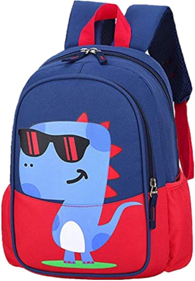12 inch Kids Small Toddler Preschool Travel Backpack Cool Cute Cartoon Waterproof Daypack (Dinosaur Red)