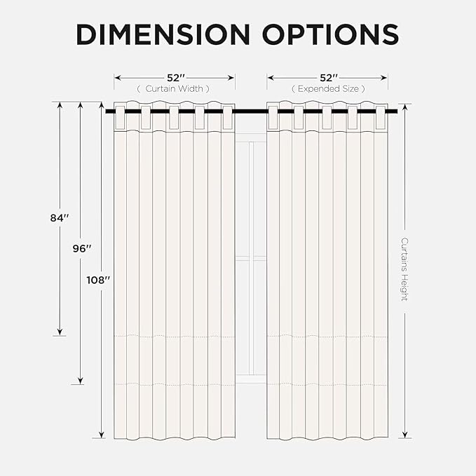 Joydeco Blackout Curtains 84 Inch Long for Bedroom, Thermal Insulated Black Out Curtains 2 Panels Set, Room Darkening Drapes for Living Room Window (W52 x L84 Inch, Brown)