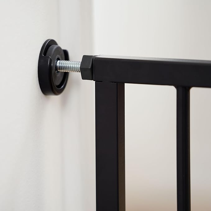 Ingenuity Easy Open Baby Gate & Dog Gate, Hands-Free Open Patent-Pending Foot Pedal, 27.5"-52" Wide, 28" Tall, Hardware or Pressure Mounted, Install in Doorway, Bottom of Stairs, or Wall - Espresso