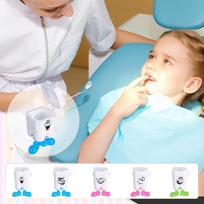 Yaomiao 30 Pcs Teeth Storage Box Lovely Baby Milk Tooth Organizer Container Teeth Saver Save Box with Expression Case Gift for Kids Child Keepsake Children