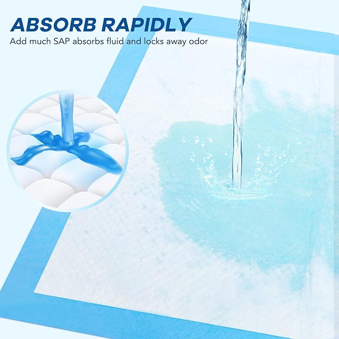 Disposable Changing Pad Pack of 50 Baby Incontinence Pad Diaper Changing Pads UnderPads Ultra Soft Super Absorbent Waterproof Mat 13 x18 in
