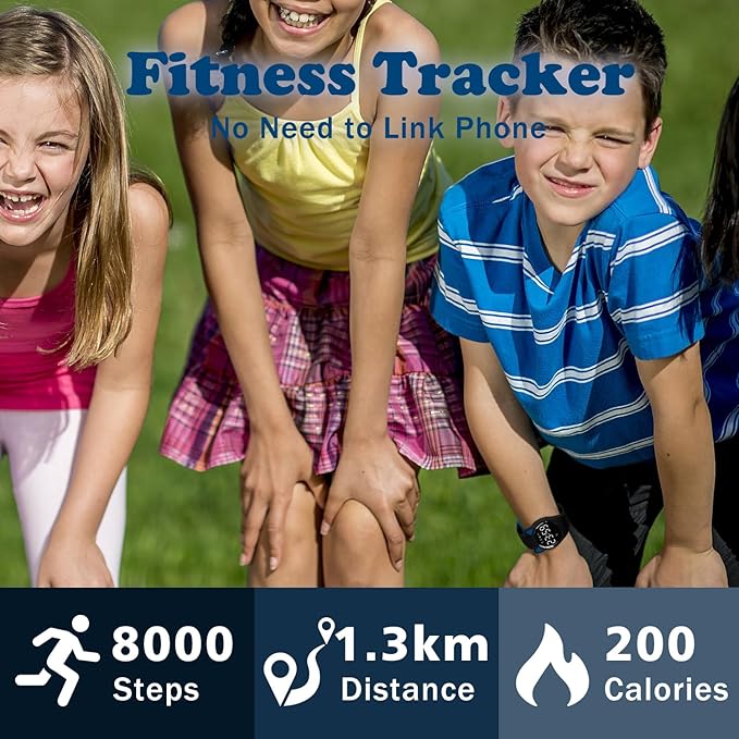 Kids Watches for Girls Boys Digital Sport Watch with Step Counter Pedometer Vibration Alarm Clock, No App Waterproof Fitness Tracker Kids Watch Boys Girls Teens Students Ages 5-16