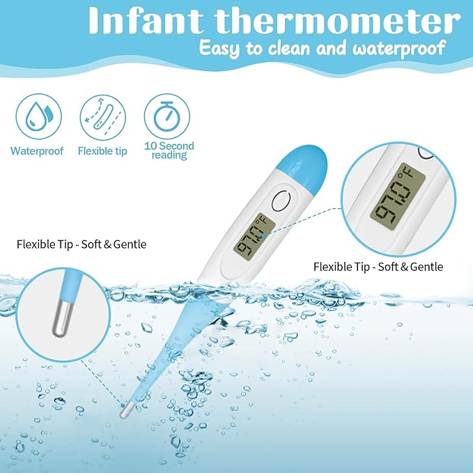 JIFTOK Baby Healthcare and Grooming Kit, 30 in 1 Baby Electric Nail Trimmer Set, Newborn Nursery Care Kit, Baby Essentials Set with Hair Brush Comb, Nail Clippers for Infant Toddlers Boys Girls (Blue)