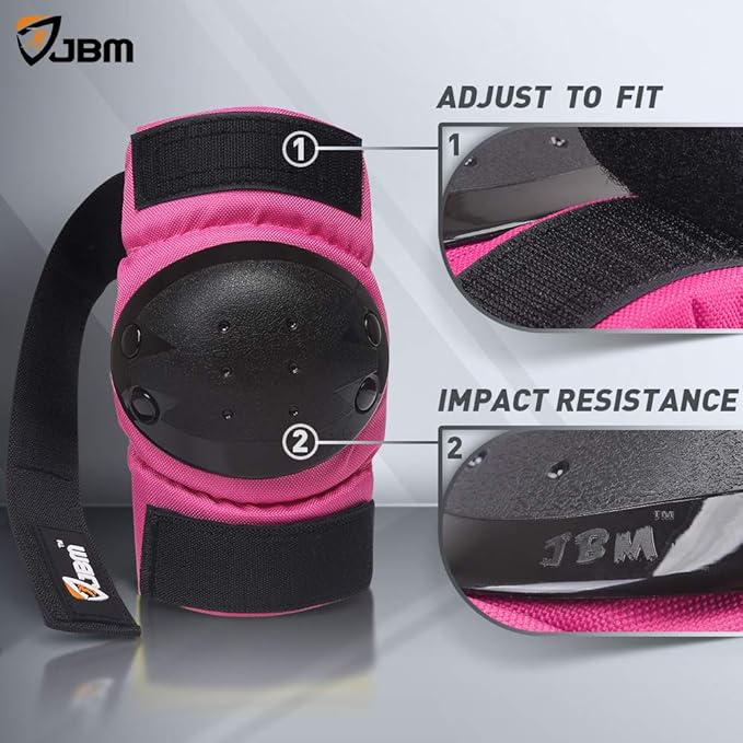 JBM Adult & Kids Knee Pads Elbow Pads and Wrist Guards for Inline Skating, Roller Skating, Skateboarding, Scootering