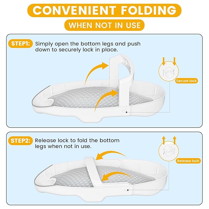 Collapsible Baby Bathtub with Smart Temperature Display & Bath Stand, Portable Travel Bathtub, Ideal for 0-36 Months Infants (Beige)