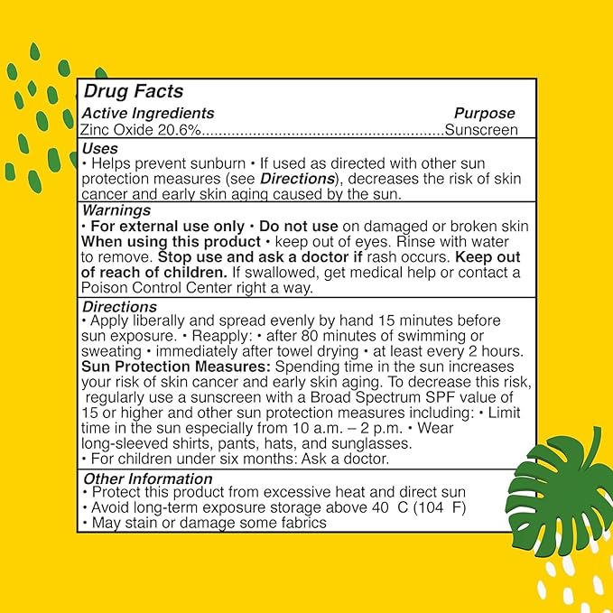 Hello Bello Mineral SPF 50 Face & Body Sunscreen Stick, Water Resistant and Reef Friendly Roll On Sun Protection, 1oz