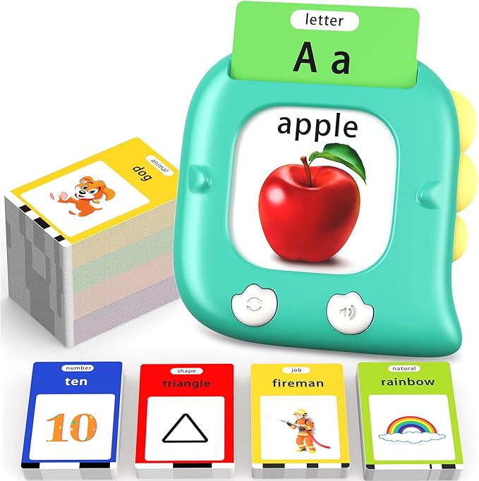 Kidzdo Talking Flashcards for Toddlers, 520 English Sight Words Educational Toy, Pocket Speech Therapy Toys, Autism Sensory Toys for Kids 1-6, Birthday Xmas Gifts for Boys