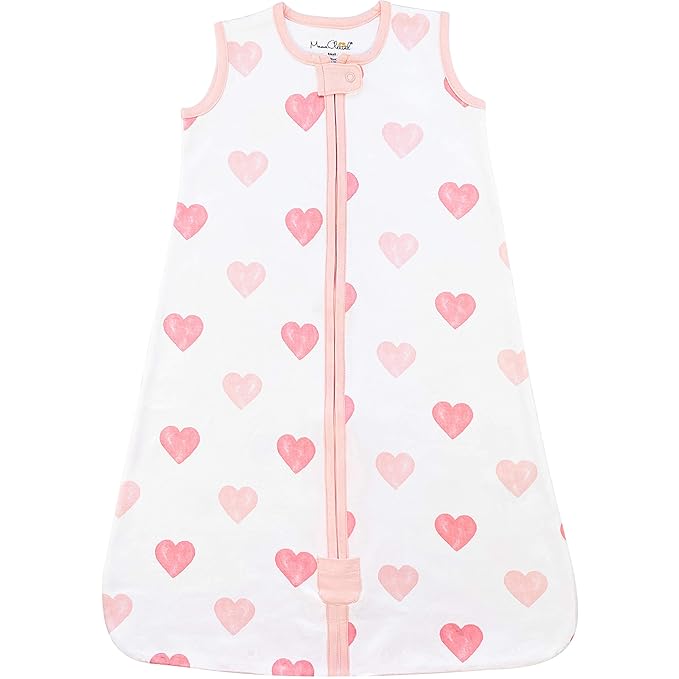 Baby Sleep Sack 1.0 TOG, Organic Cotton Baby Wearable Blanket with Two-Way Zipper, Swaddle Transition Baby Sleeping Bag, All-Season Sleep Sack for Newborn Infant Toddler Boy Girl, 0-6 Months, 1-Pack