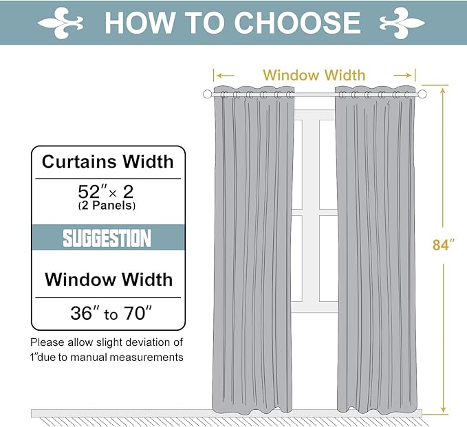 ChrisDowa 100% Blackout Curtains for Bedroom with Black Liner, 2 Thick Layers Total Blackout Thermal Insulated Grommet Window Curtains 2 Panels Set (Forest Green, 52 x 84 Inch)