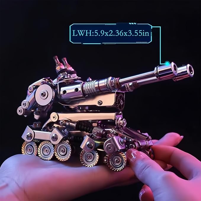 3D Metal Puzzle for Adults,Tank Puzzle Building Set，3D Metal Model Kit, Brain Teaser Puzzles DIY Assembling for Stress Relief - High end Men's Gift